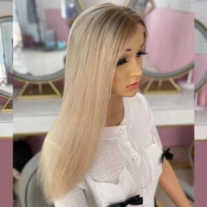 Platinum Blonde 100% Unprocessed Brazilian Virgin Hair Toppers For Women